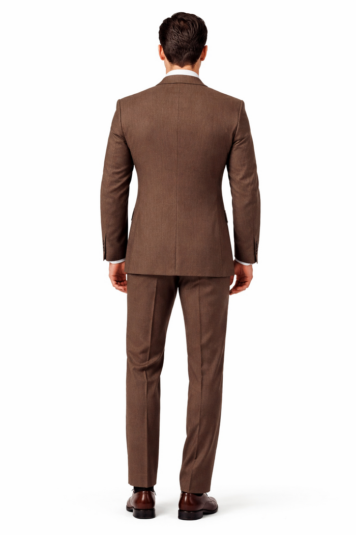 High Quality Bronze ~ Camel~Toast~Light Brown~Moca 2 Button Vested Suits - Three Piece Suit - MW249
