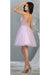 Quince Dama Dresses - Short Quinceanera Dresses in Color Lilac
