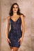 Quince Dama Dresses - Short Quinceanera Dresses in Color Navy