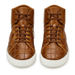Belvedere Vero Crocodile Patchwork High-Top Sneaker in Honey