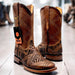 Laser Engraved Western Square Toe Boots by Hooch Boots