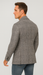 Houndstooth Plaid Peacoat - Gray And Black Patterned Wool Fabric Car Coat