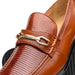 Marco Di Milano Cognac Hugo Lizard & Calfskin Bit Loafers