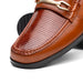 Marco Di Milano Cognac Hugo Lizard & Calfskin Bit Loafers