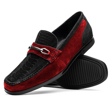 Marco Di Milano Hugo - Black & Red Leather Dress Shoe