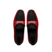 Marco Di Milano Black-Red Hugo Sueded Ostrich Leg Bit Loafers