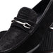 Marco Di Milano Black Hugo Sueded Ostrich Leg Bit Loafers