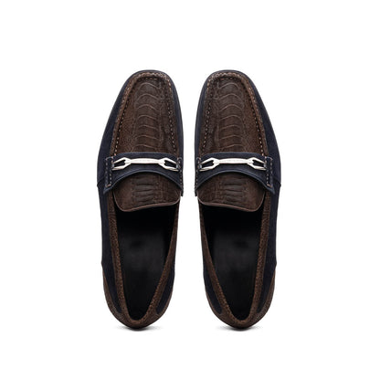 Marco Di Milano Hugo: Brown/Navy Leather Dress Shoe