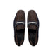 Marco Di Milano Brown-Navy Hugo Sueded Ostrich Leg Bit Loafers