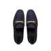 Marco Di Milano Navy-Brown Hugo Sueded Ostrich Leg Bit Loafers