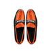 Marco Di Milano Orange-Black Hugo Sueded Ostrich Leg Bit Loafers