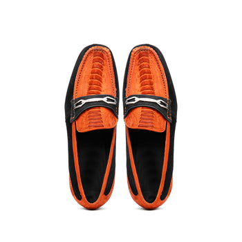 Marco Di Milano Hugo - Orange & Black Leather Dress Shoe
