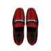 Marco Di Milano Red-Black Hugo Sueded Ostrich Leg Bit Loafers