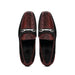Marco Di Milano Wine-Black Hugo Sueded Ostrich Leg Bit Loafers
