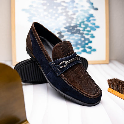 Marco Di Milano Hugo: Brown/Navy Leather Dress Shoe