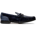 Marco Di Milano Navy Hugo Sueded Ostrich Leg Bit Loafers