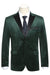 "Emerald Velvet Prom and Wedding Tuxedo: Hunter Green Renoir Two-Button Peak Lapel Blazer"