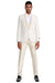 Graduation Suit - Men's One Button Vested Paisley Prom & Wedding Tuxedo with Satin Vest and Pants in Ivory