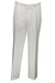 Mens Slim Fit Wool Feel Flat Front Dress Slacks in White