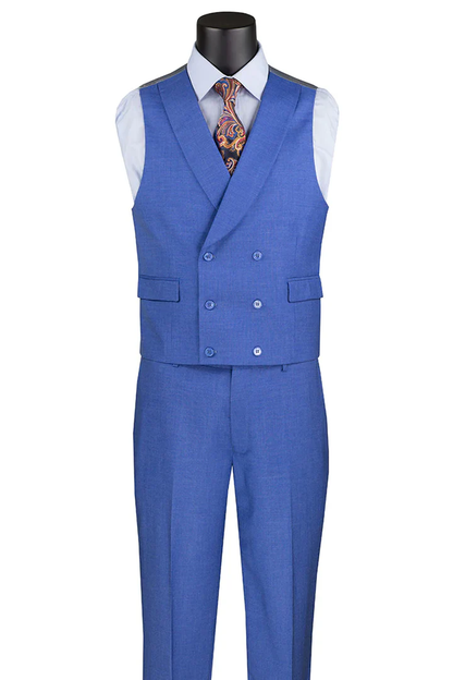 Mens Easter Suit - Jacket and Pants in Summer Color French Blue Light Weight Modern Fit