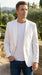 Men’s Snow White 1 Button Dinner Jacket with Shawl Collar, Formal Tuxedo Blazer with Free Bow Tie