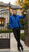 Men’s Royal Blue Indigo Paisley Prom Tuxedo Suit with Floral Jacket, Vest and Pants