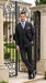 Men’s Black Windowpane Plaid 3 Piece Suit, 1920s Inspired Formal Dress Suit
