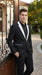Men’s Black and White Blazer with Shawl Lapel, Dress Casual Formal Sport Coat