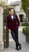 Men’s Burgundy Velvet Tuxedo, Slim Fit Double Breasted Formal Tuxedo Suit for Wedding, Prom and Groom Wear