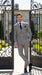 Men’s Black & White Houndstooth Double Breasted Wool Suit – 2 Piece Modern Fit Peak Lapel Suit