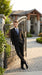 Men’s Black 2 Piece Slim Fit Business Suit with Wide Fish Cut Styling