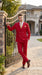 Rossi Man Milano RM1191 Men’s Red Double Breasted Suit with Gold Buttons, Formal Wedding Prom Suit