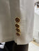 Men’s White Slim Fit Tuxedo with Burnt Orange Velvet Shawl Collar