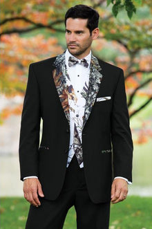 Men's Black Camouflage ~ Camo  Vested Tuxedo Tux In 3 Options