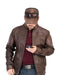 Handcrafted Exotic Skin Brown Ostrich ~ World Best Alligator ~ Gator Skin ~ Caiman Jacket for Men