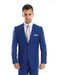 Men's 2 Buttons 2 piece royal slim fit Dress Suits for Men Flat Front Pants