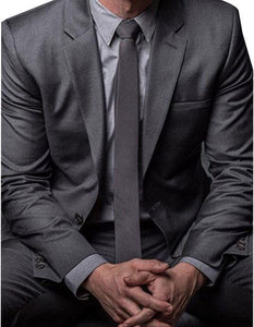 Men's Dark Grey 2 Button Fully Lined Suit