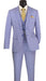 Men's Wedding - Prom Event Bruno Blue Modern Fit Suits 2 Button Square Pattern Suit