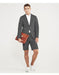Men's summer business suits with shorts pants set (sport coat Looking) Charcoal