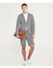 Men's summer business suits with shorts pants set (sport coat Looking) Grey