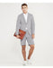 Men's summer business suits with shorts pants set (sport coat Looking) Light Grey