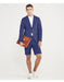 Men's summer business suits with shorts pants set (sport coat Looking)Indigo ~ Bright Blue