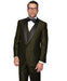 Men's Olive Green  1 Button Shawl Lapel Modern Fit Dinner Jacket