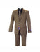 Carlo Lusso Men's 2 button fully lined slim fit Khaki suit