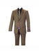 Carlo Lusso Men's 2 button fully lined slim fit Khaki suit
