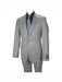 Carlo Lusso Men's 2 button fully lined slim fit Gray suit