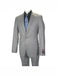 Carlo Lusso Men's 2 button fully lined slim fit Gray suit