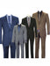 Carlo Lusso Men's 2 button fully lined slim fit suit