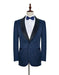 Men's One Button  Dark Navy Blue Double Vents Suit