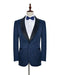 Men's One Button  Dark Navy Blue Double Vents Suit